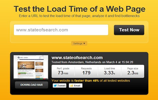 Kiểm tra tốc độ Web bằng Pingdom Tool 